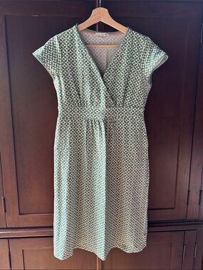 Boden Mint Green Geometric Midi Dress like new.